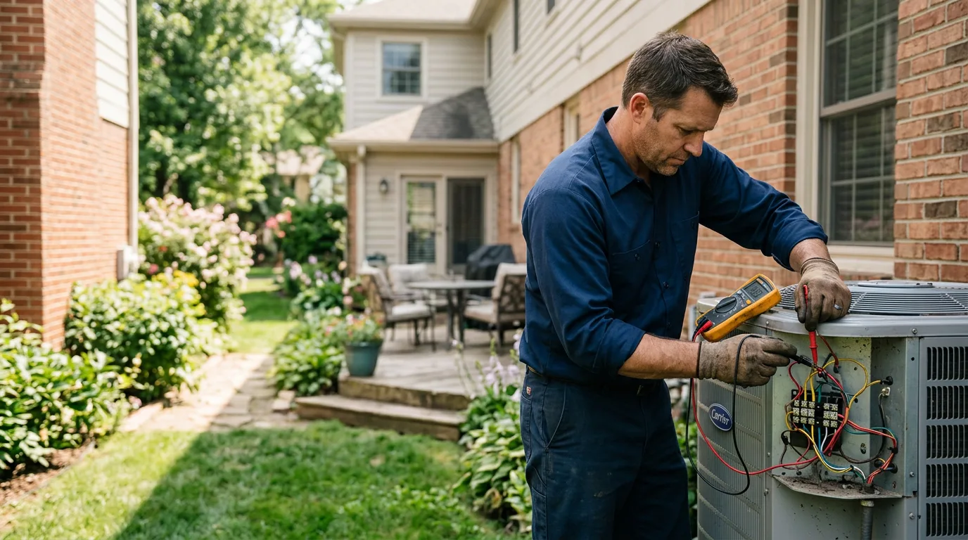 HVAC technician working near Weston, CT